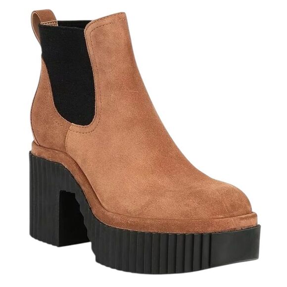 Gianni Bini Tan and Black Ankle Boots with Platform Sole NWOT - Picture 1 of 6